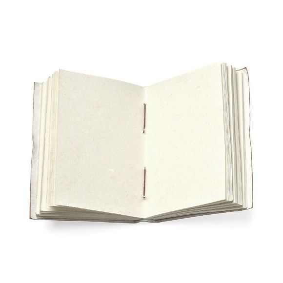 Handcrafted Leather and Cotton Journal 7 x 5 in - Picture 6 of 8